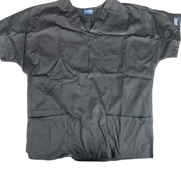 Cherokee Workwear Women's Scrub Set Black Size Medium Top Drawstring Pants S2 - Picture 1 of 11